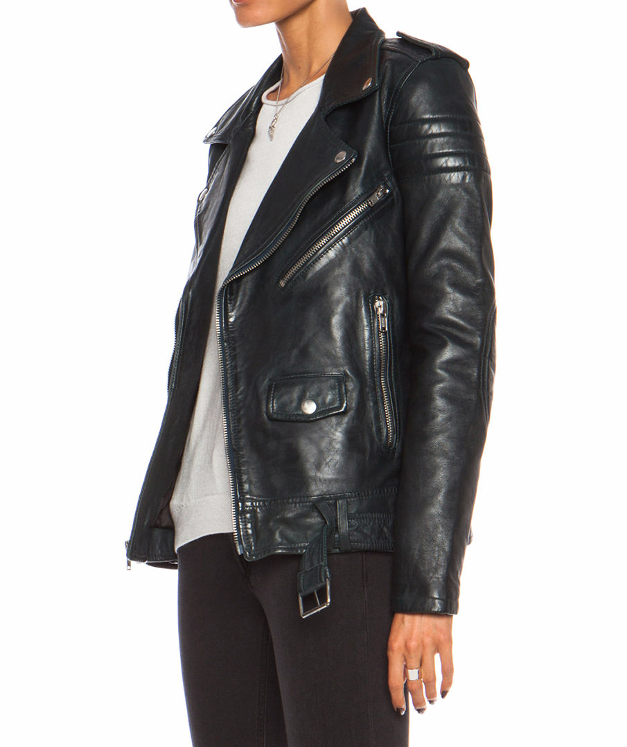 New Women Leather Jacket Black Slim Fit Biker Motorcycle Lambskin ...