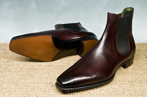 Handmade Men's Brown Color Formal Boot, Men Leather Chelsea Ankle High ...