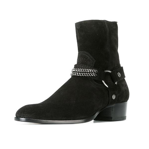 Handmade Men's Jodhpurs Boot, Men's Black Suede Zip Jodhpurs Boot. on ...