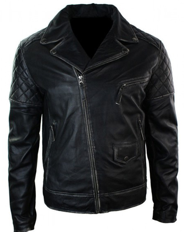 Mens Motorcycle Brando Black Bikers Punk Vintage Style Leather Jacket ...