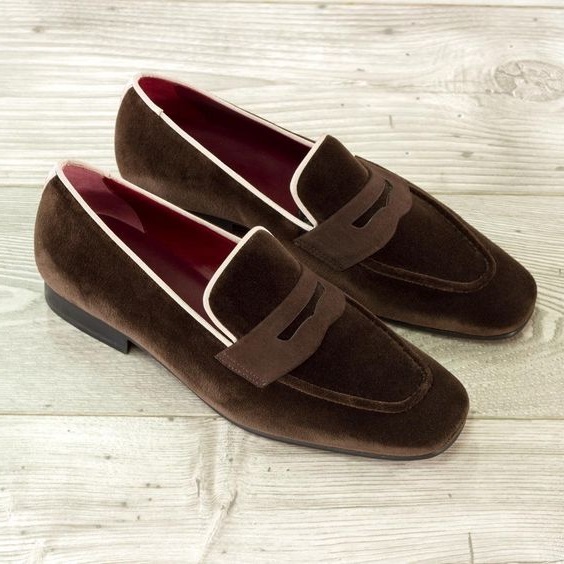 Handmade Men's Oxford Tassels Shoes, Men Brown Suede Formal Loafer ...