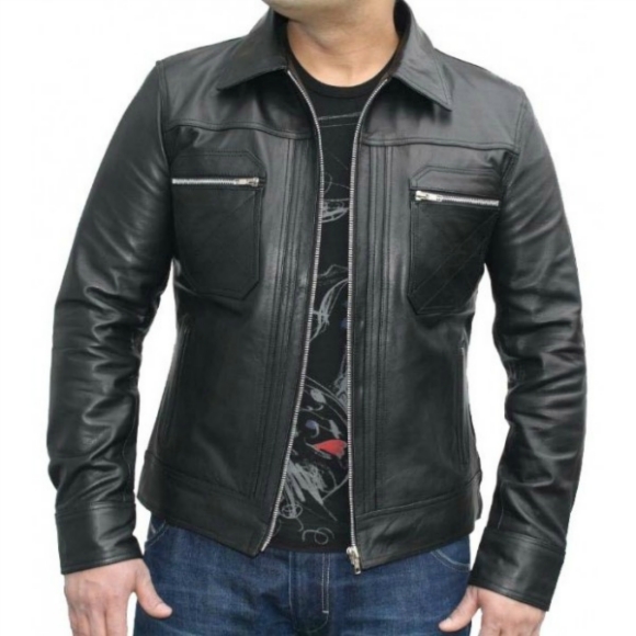 black zipper jacket mens